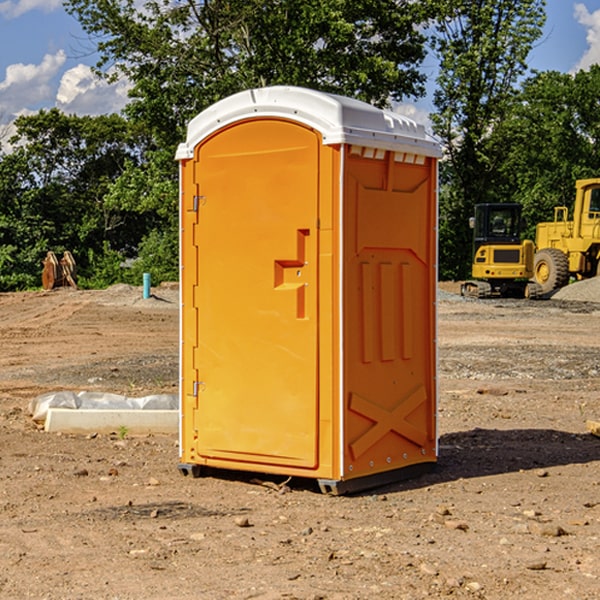 what is the maximum capacity for a single portable restroom in Hubbard